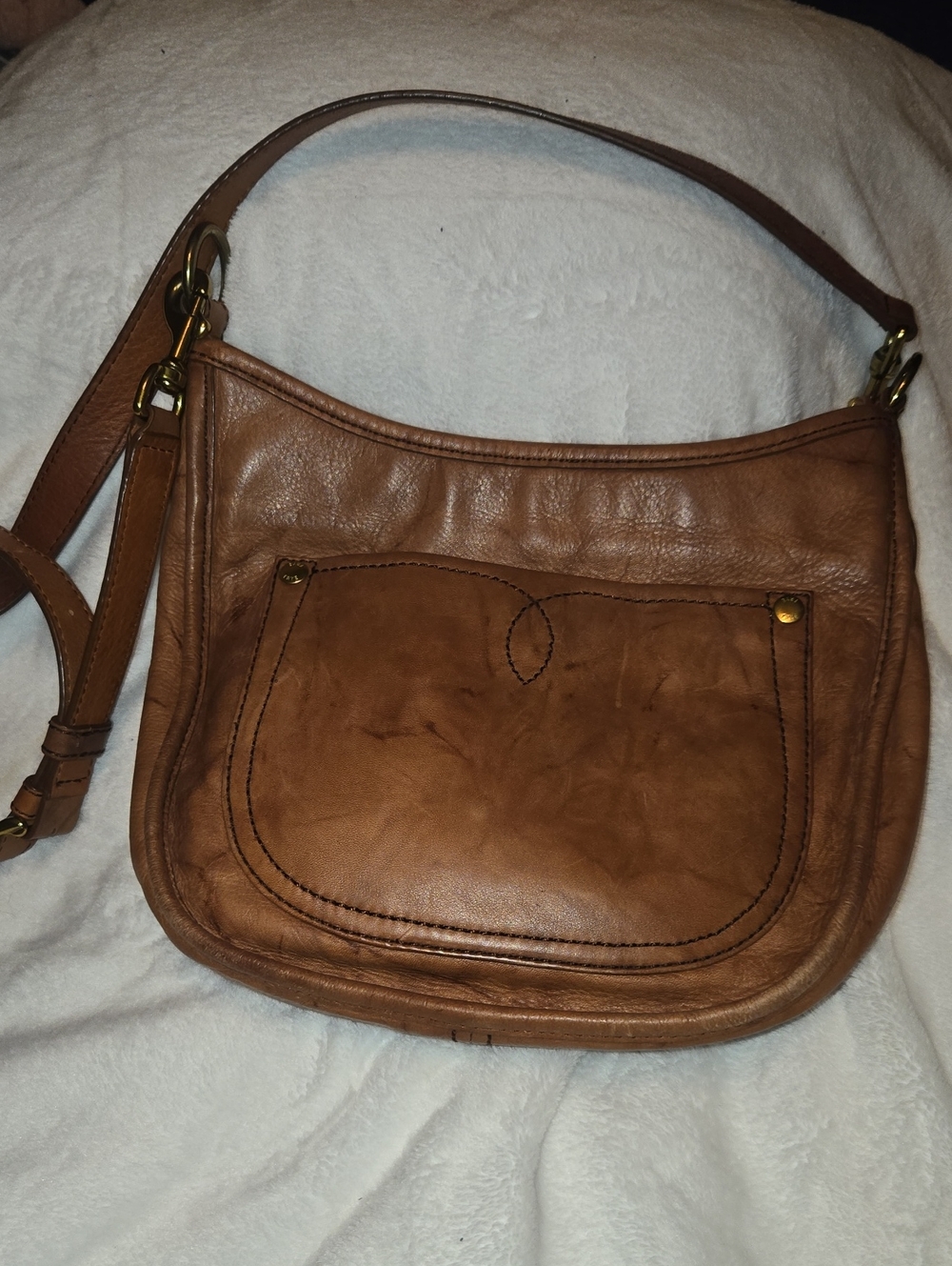 Frye Campus Rivet Crossbody Brown  Leather Bag